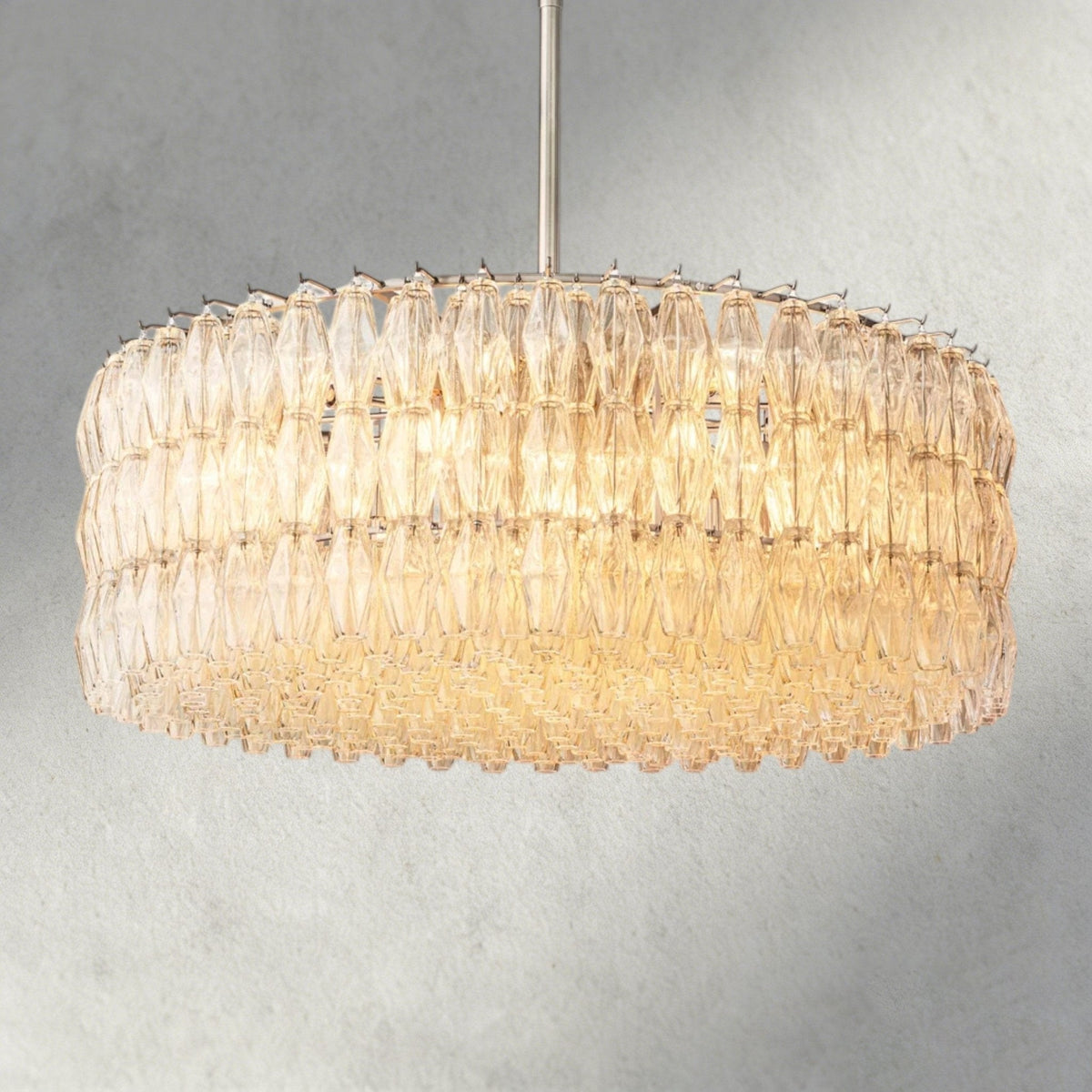 Chiaray Clear/ Smoke Glass Round Chandelier 37", 47", 62" - Zelno
