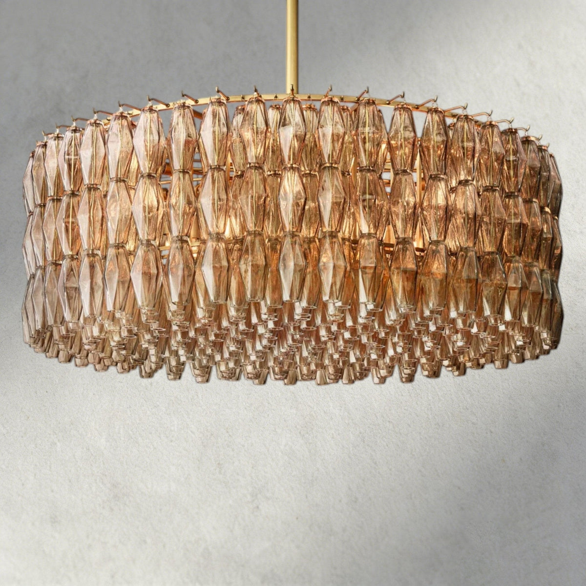 Chiaray Clear/ Smoke Glass Round Chandelier 37", 47", 62" - Zelno