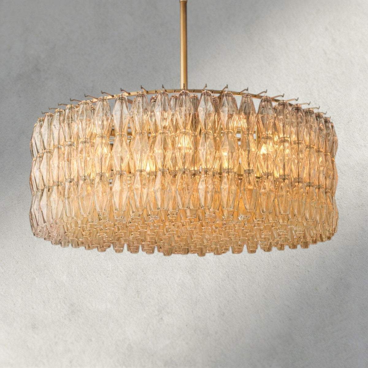 Chiaray Clear/ Smoke Glass Round Chandelier 37", 47", 62" - Zelno