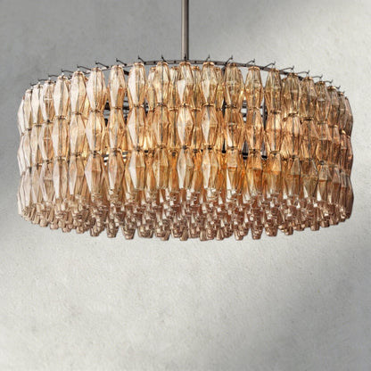 Chiaray Clear/ Smoke Glass Round Chandelier 37", 47", 62" - Zelno
