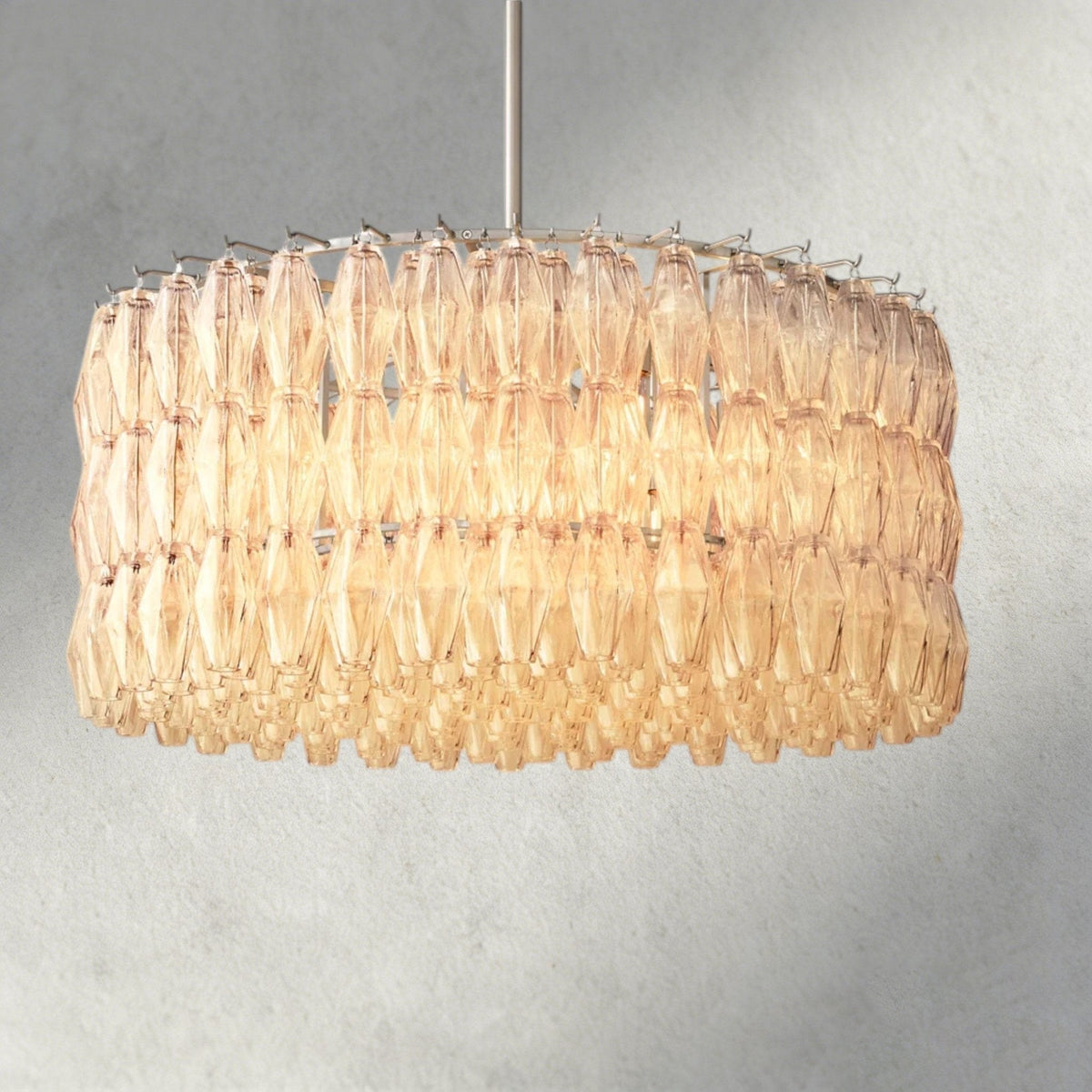 Chiaray Clear/ Smoke Glass Round Chandelier 37", 47", 62" - Zelno