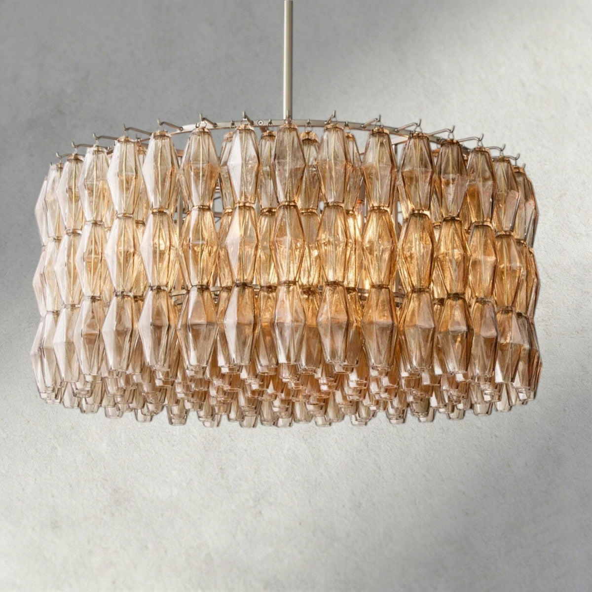 Chiaray Clear/ Smoke Glass Round Chandelier 37", 47", 62" - Zelno