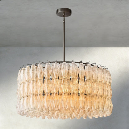 Chiaray Clear/ Smoke Glass Round Chandelier 37", 47", 62" - Zelno