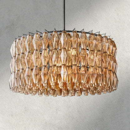 Chiaray Clear/ Smoke Glass Round Chandelier 37", 47", 62" - Zelno