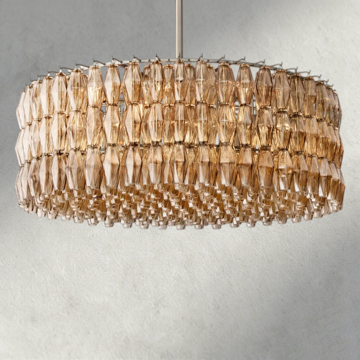 Chiaray Clear/ Smoke Glass Round Chandelier 37", 47", 62" - Zelno