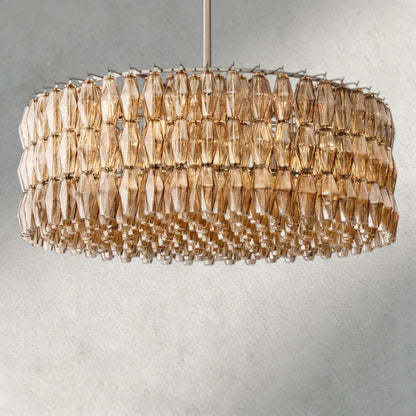 Chiaray Clear/ Smoke Glass Round Chandelier 37", 47", 62" - Zelno