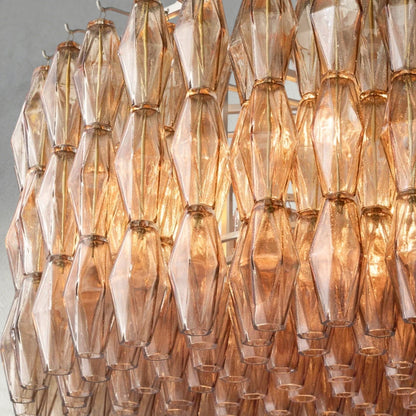 Chiaray Clear/ Smoke Glass Round Chandelier 37", 47", 62" - Zelno