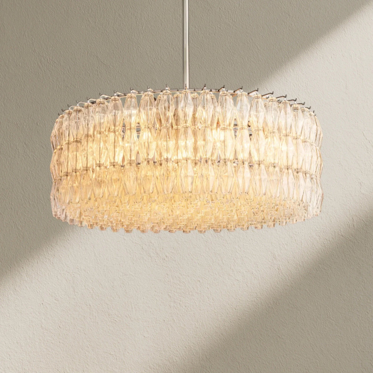 CHRAFZ Clear Glass Round Chandelier 37"47"62" - Zelno