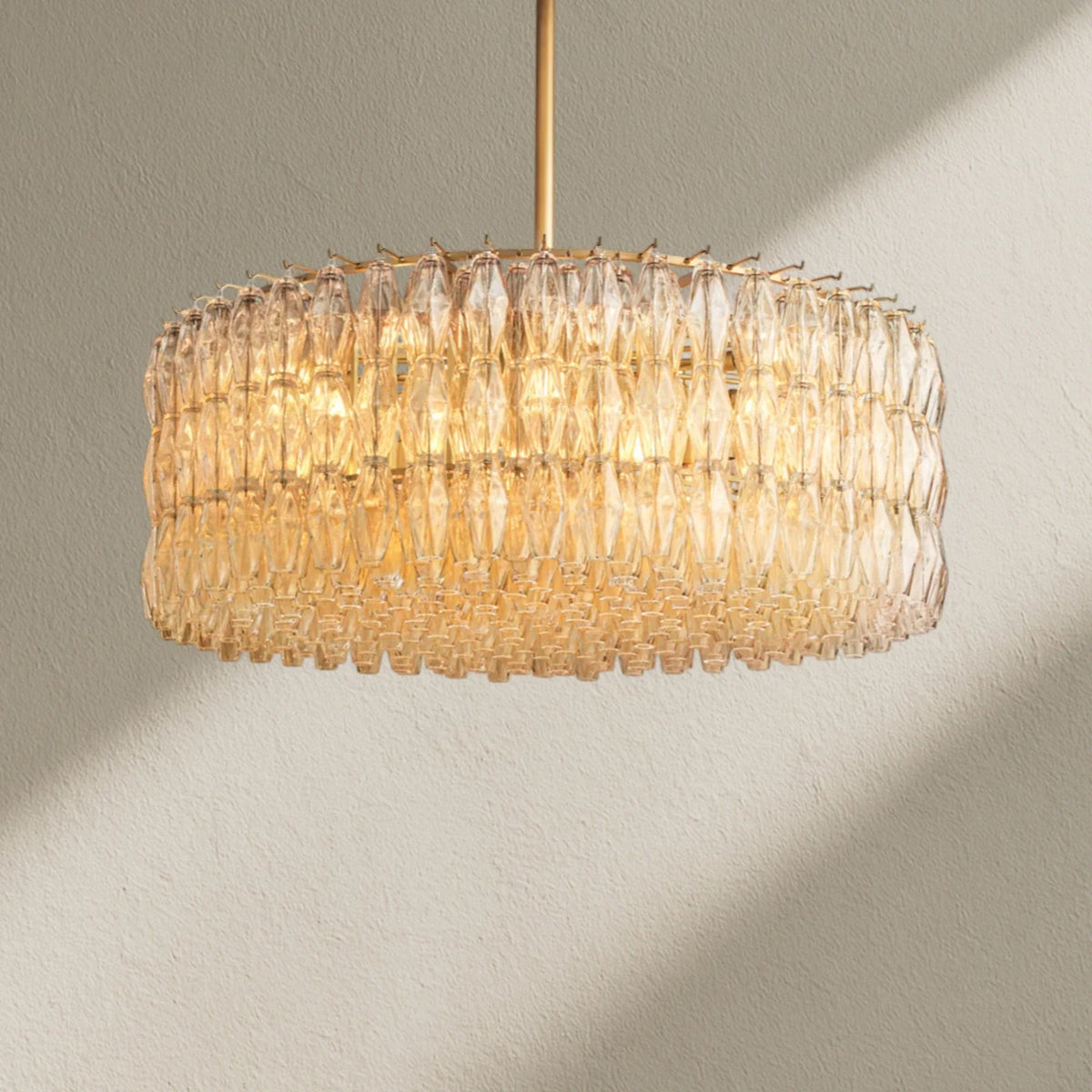 CHRAFZ Clear Glass Round Chandelier 37"47"62" - Zelno