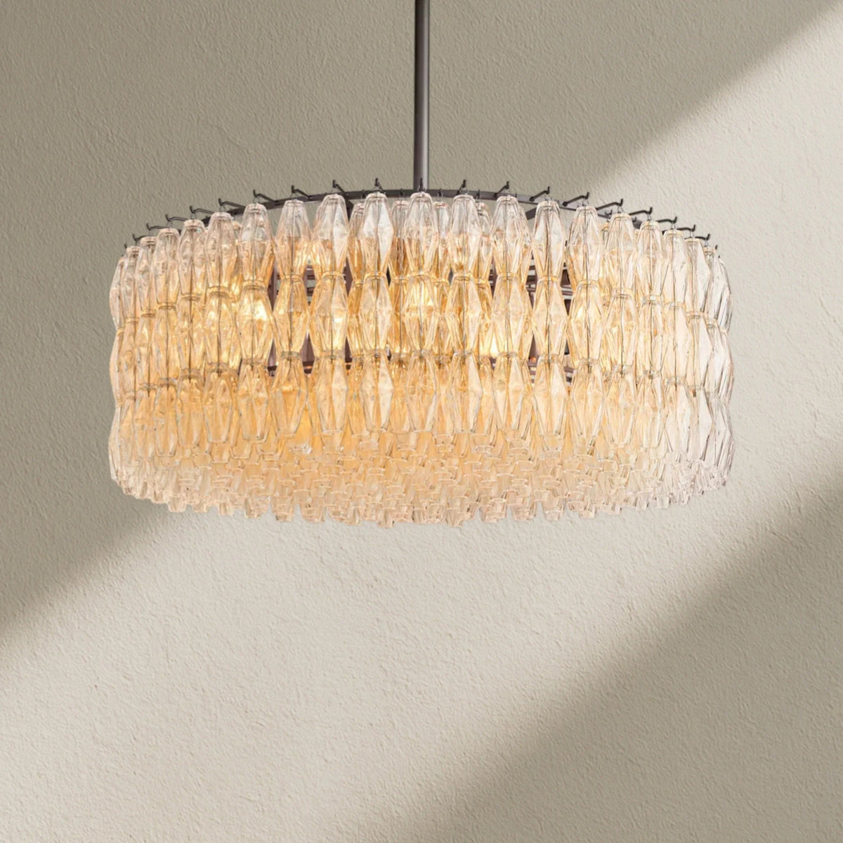 CHRAFZ Clear Glass Round Chandelier 37"47"62" - Zelno