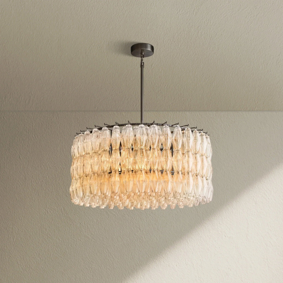 CHRAFZ Clear Glass Round Chandelier 37"47"62" - Zelno