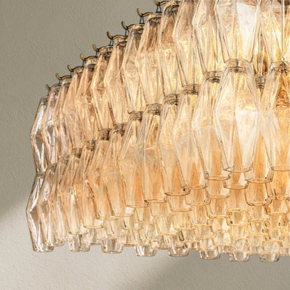 CHRAFZ Glass Rectangular Chandelier 54" - Zelno