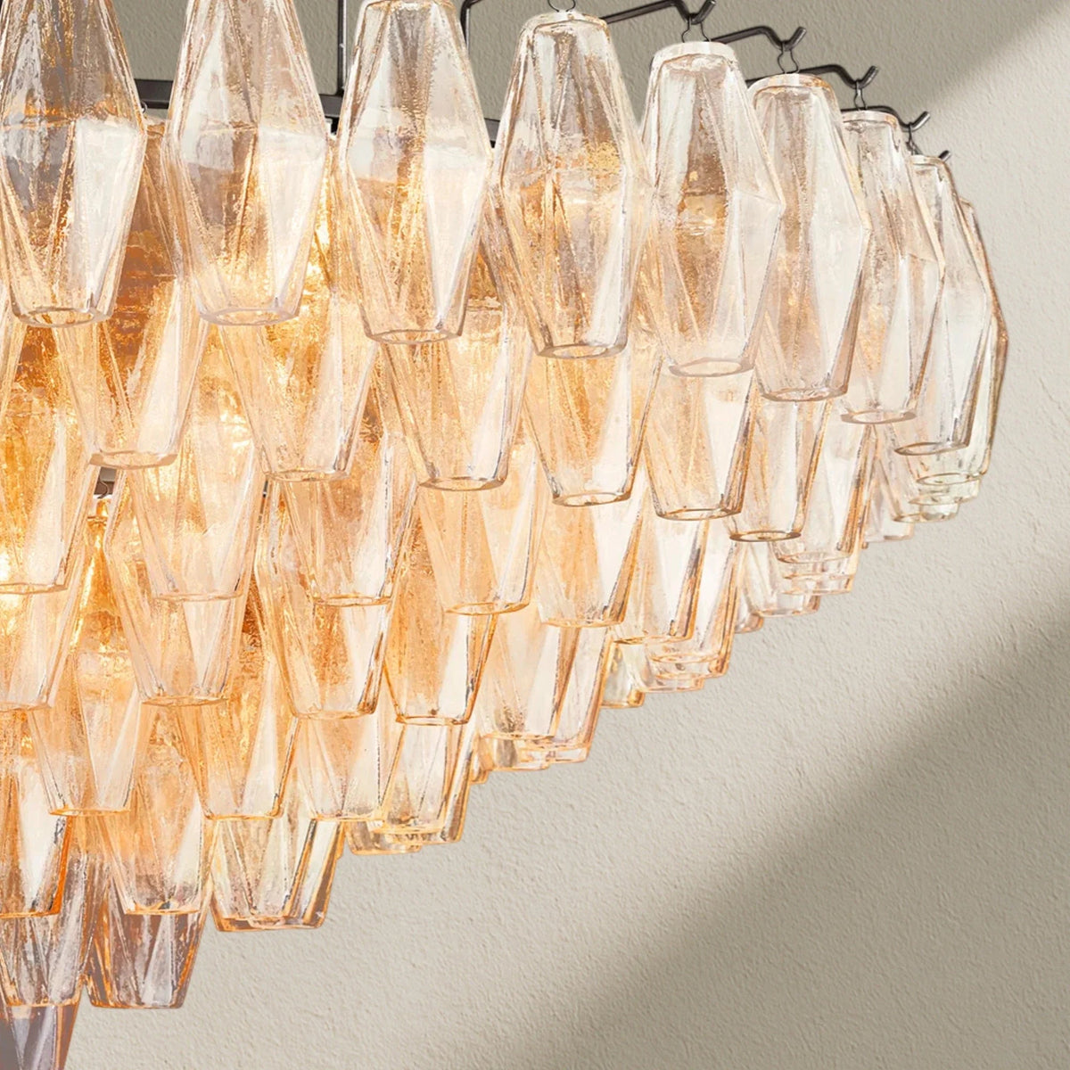 CHRAFZ Glass Tiered Round Chandelier 37"D 47"D 62"D - Zelno