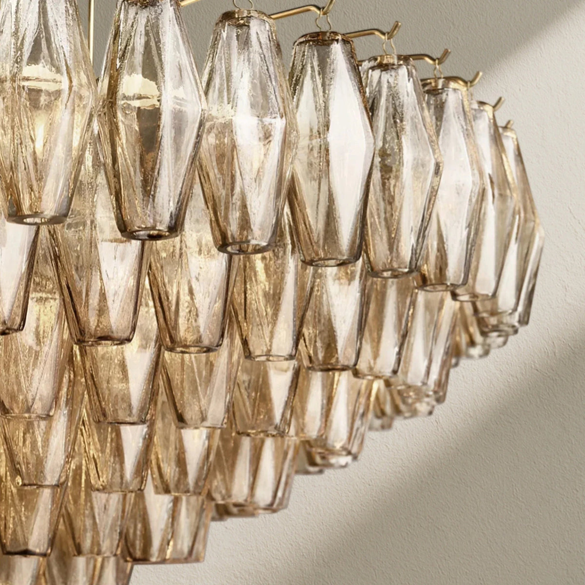 CHRAFZ Glass Tiered Round Chandelier 37"D 47"D 62"D - Zelno