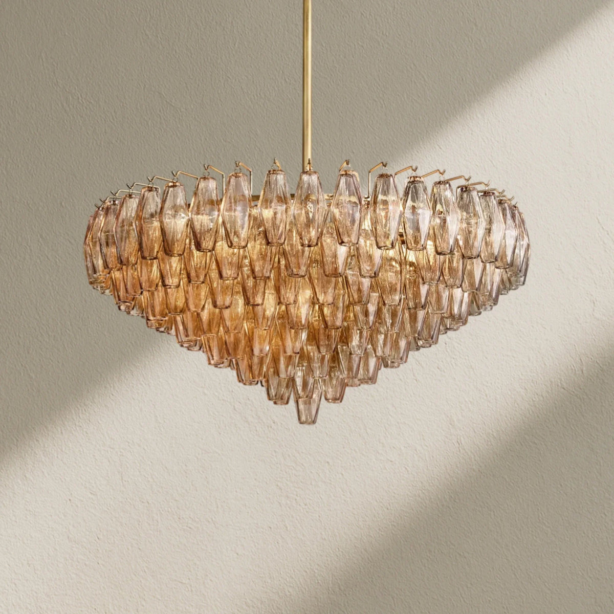 CHRAFZ Glass Tiered Round Chandelier 37"D 47"D 62"D - Zelno