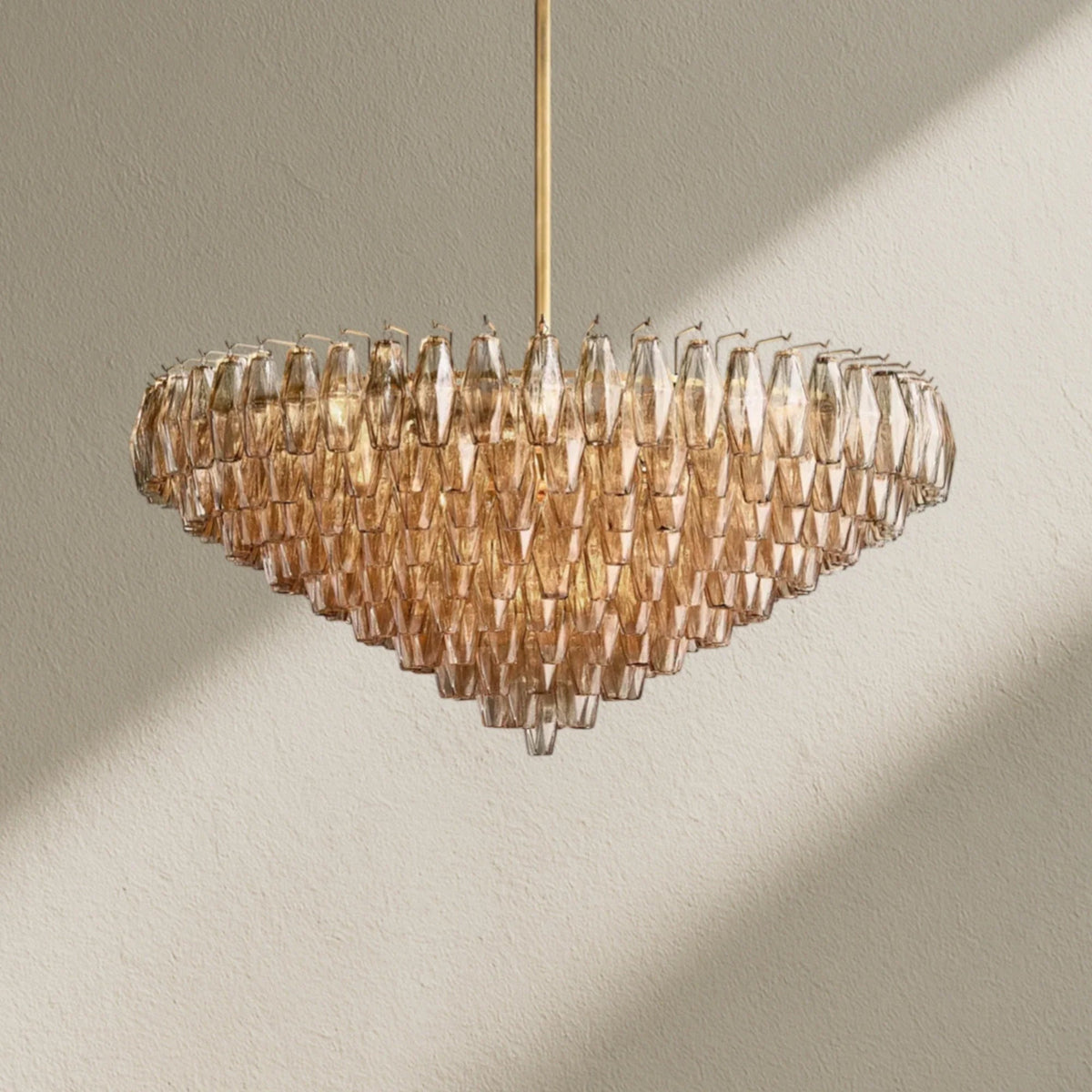 CHRAFZ Glass Tiered Round Chandelier 37"D 47"D 62"D - Zelno