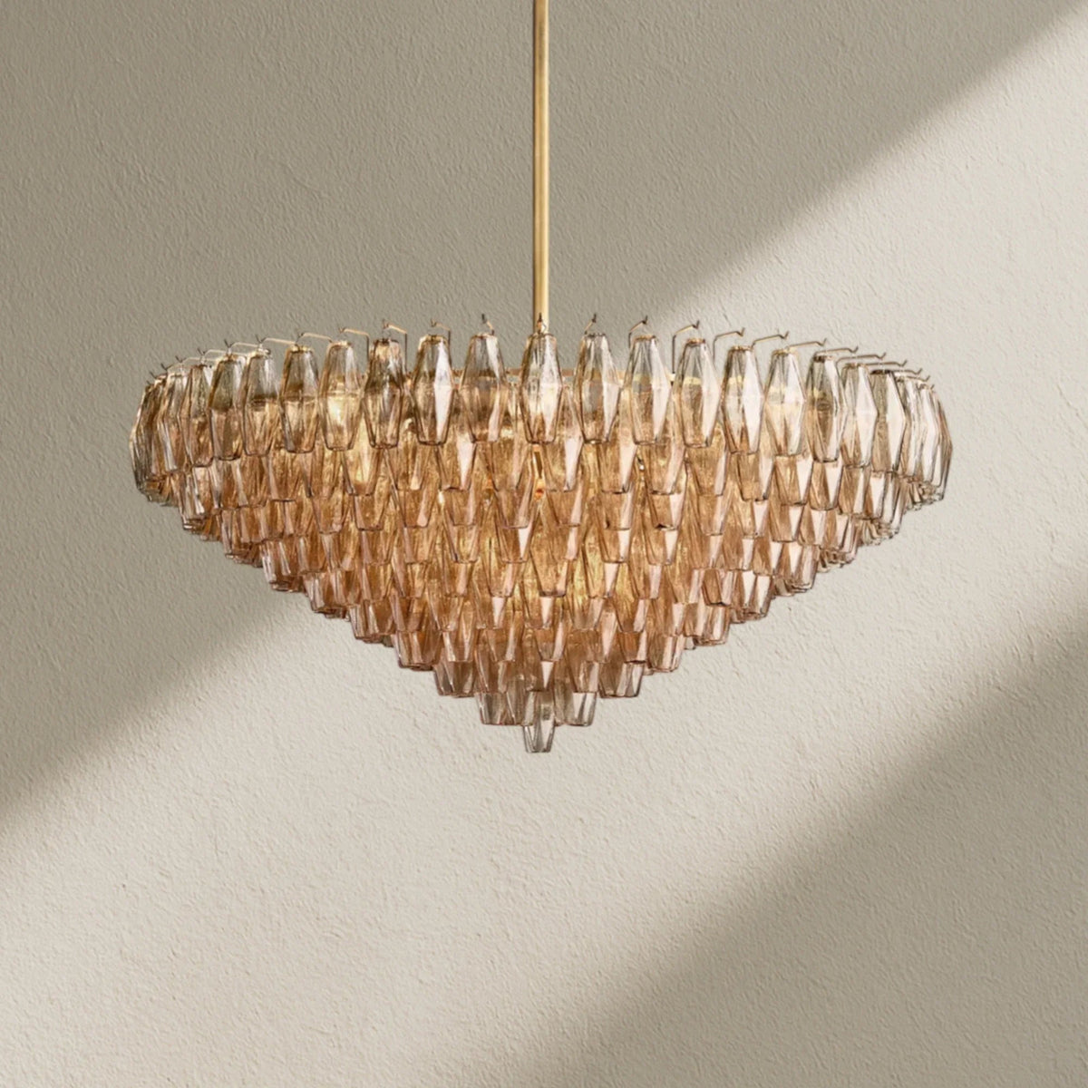 CHRAFZ Glass Tiered Round Chandelier 37"D 47"D 62"D - Zelno