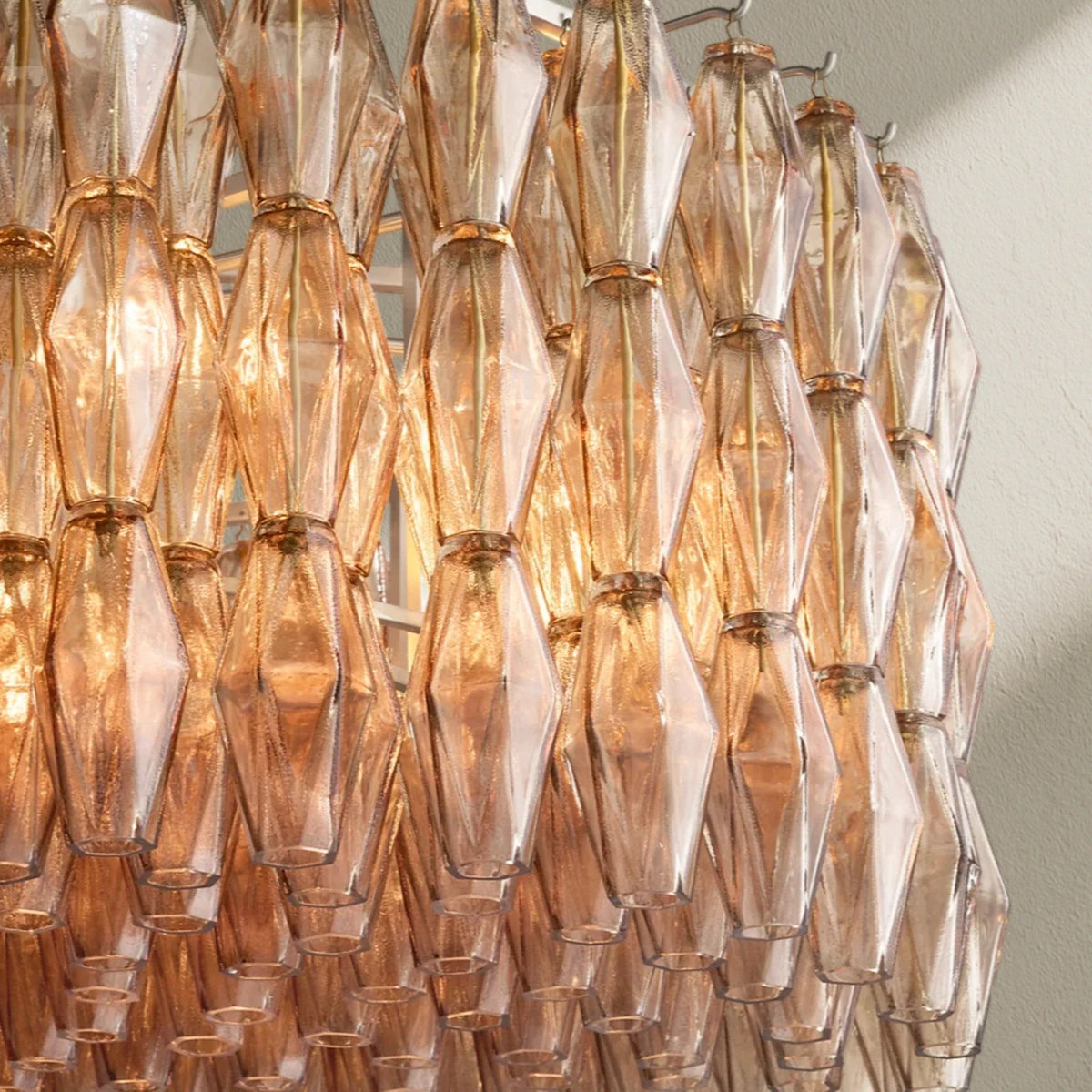 CHRAFZ Smoke Glass Round Chandelier 37"47‘’62‘’ - Zelno