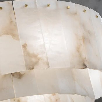 Christian Alabaster Modern Round Chandelier Lighting - Zelno