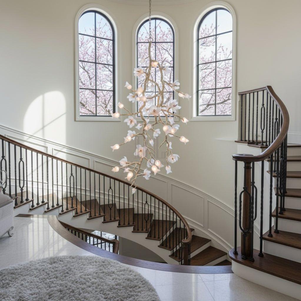 Churippu Branch Brass Chandelier - Zelno Lighting