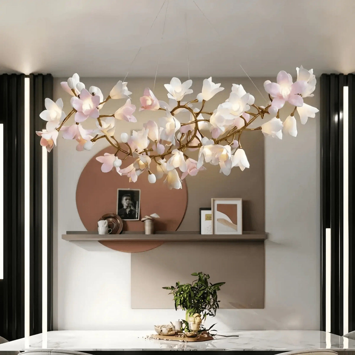 Circular Blossom Chandelier - Zelno Lighting