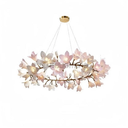 Circular Blossom Chandelier - Zelno Lighting