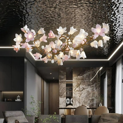 Circular Blossom Chandelier - Zelno Lighting