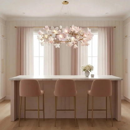 Circular Blossom Chandelier - Zelno Lighting