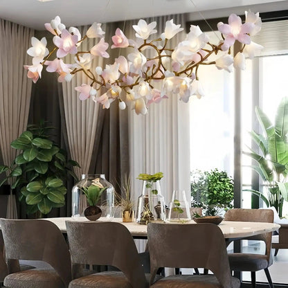 Circular Blossom Chandelier - Zelno Lighting