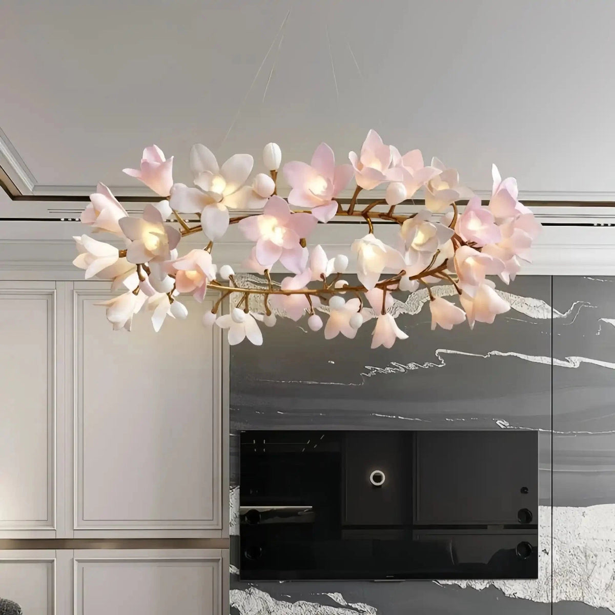 Circular Blossom Chandelier - Zelno Lighting