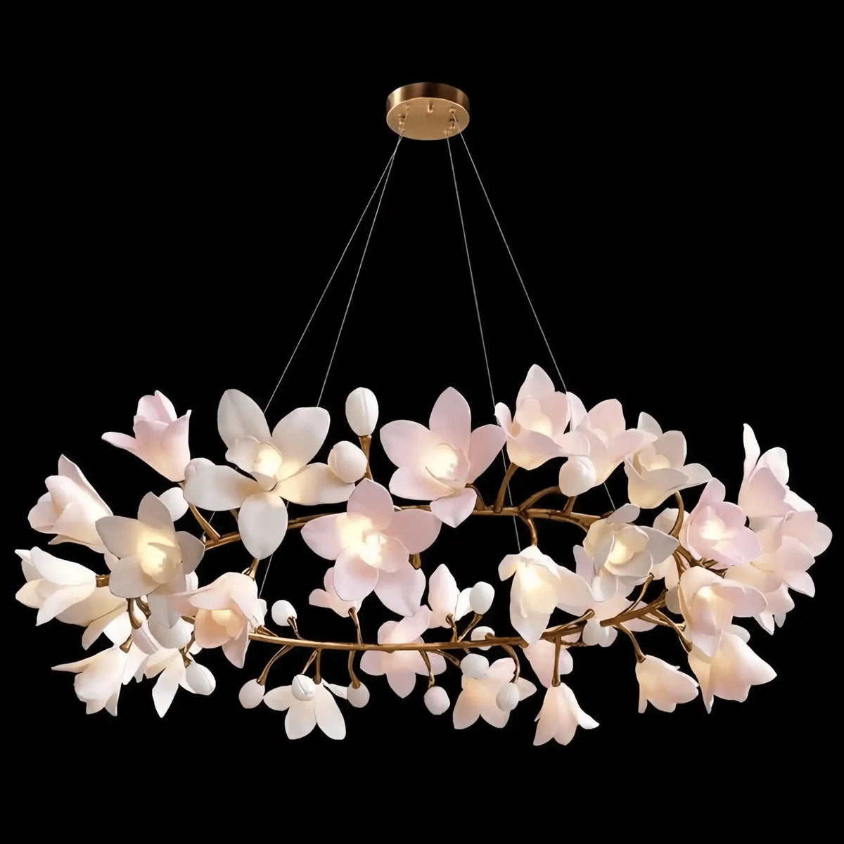 Circular Blossom Chandelier - Zelno Lighting