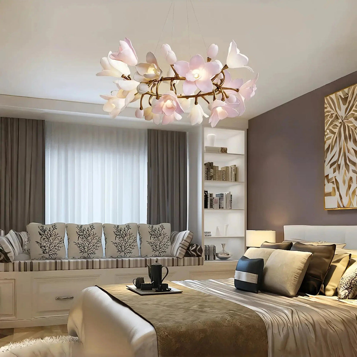 Circular Blossom Chandelier - Zelno Lighting