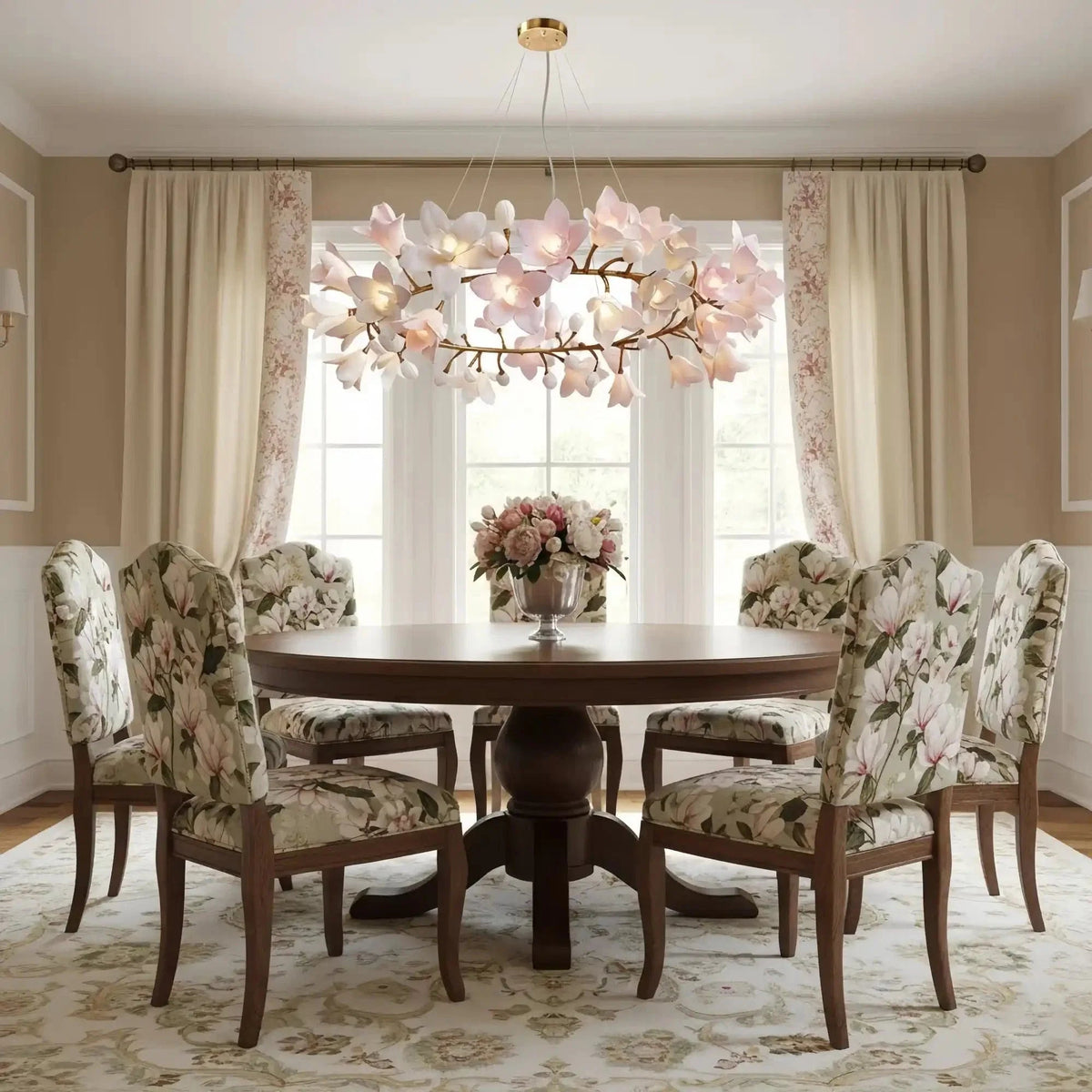 Circular Blossom Chandelier - Zelno Lighting