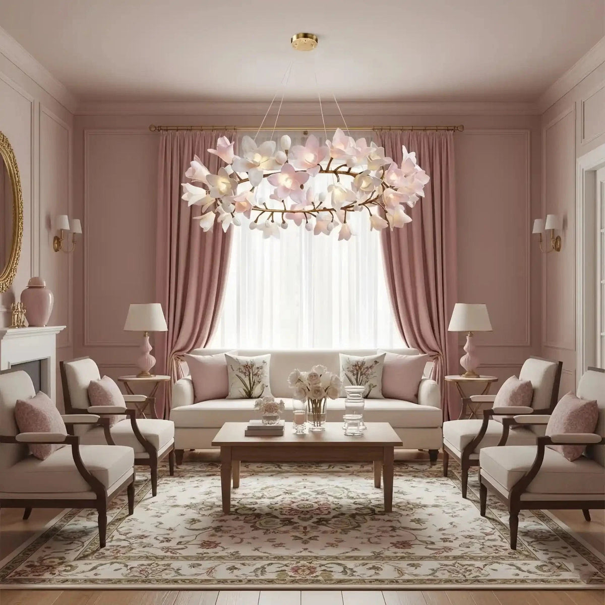 Circular Blossom Chandelier - Zelno Lighting