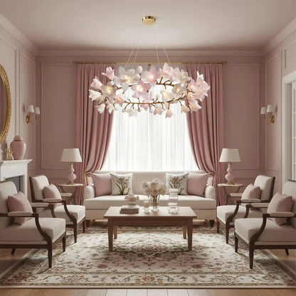 Circular Blossom Chandelier - Zelno Lighting