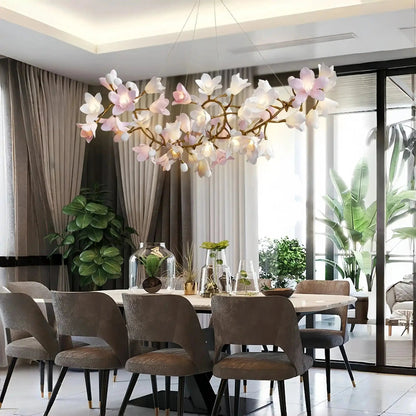 Circular Blossom Chandelier - Zelno Lighting