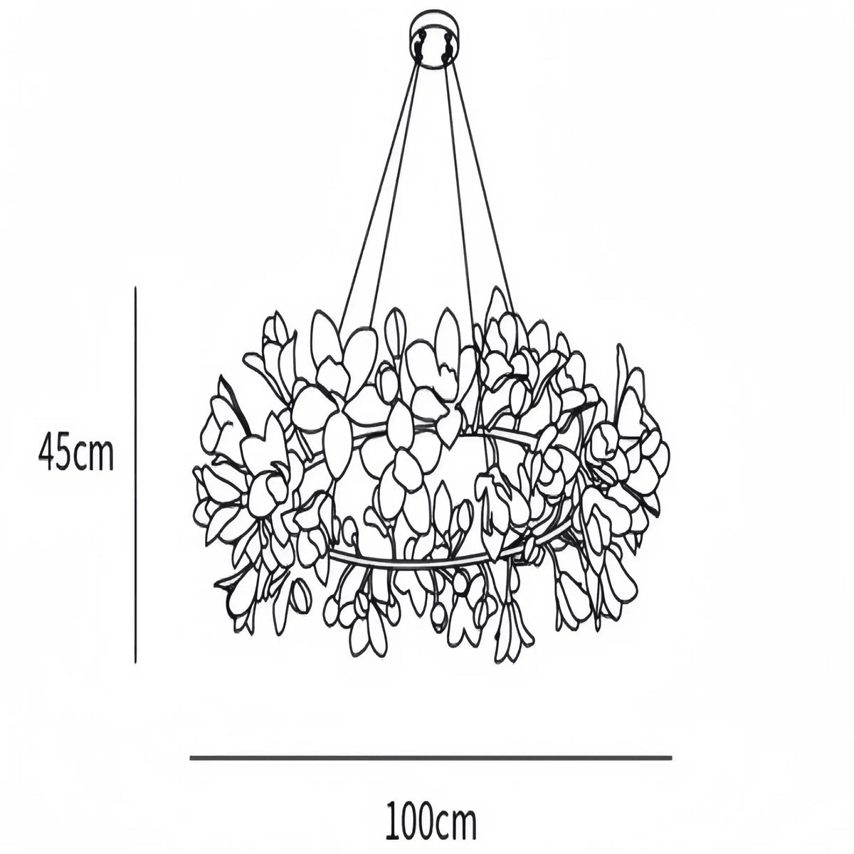 Circular Blossom Chandelier - Zelno Lighting