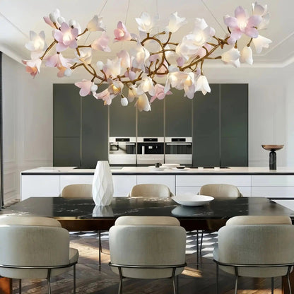 Circular Blossom Chandelier - Zelno Lighting