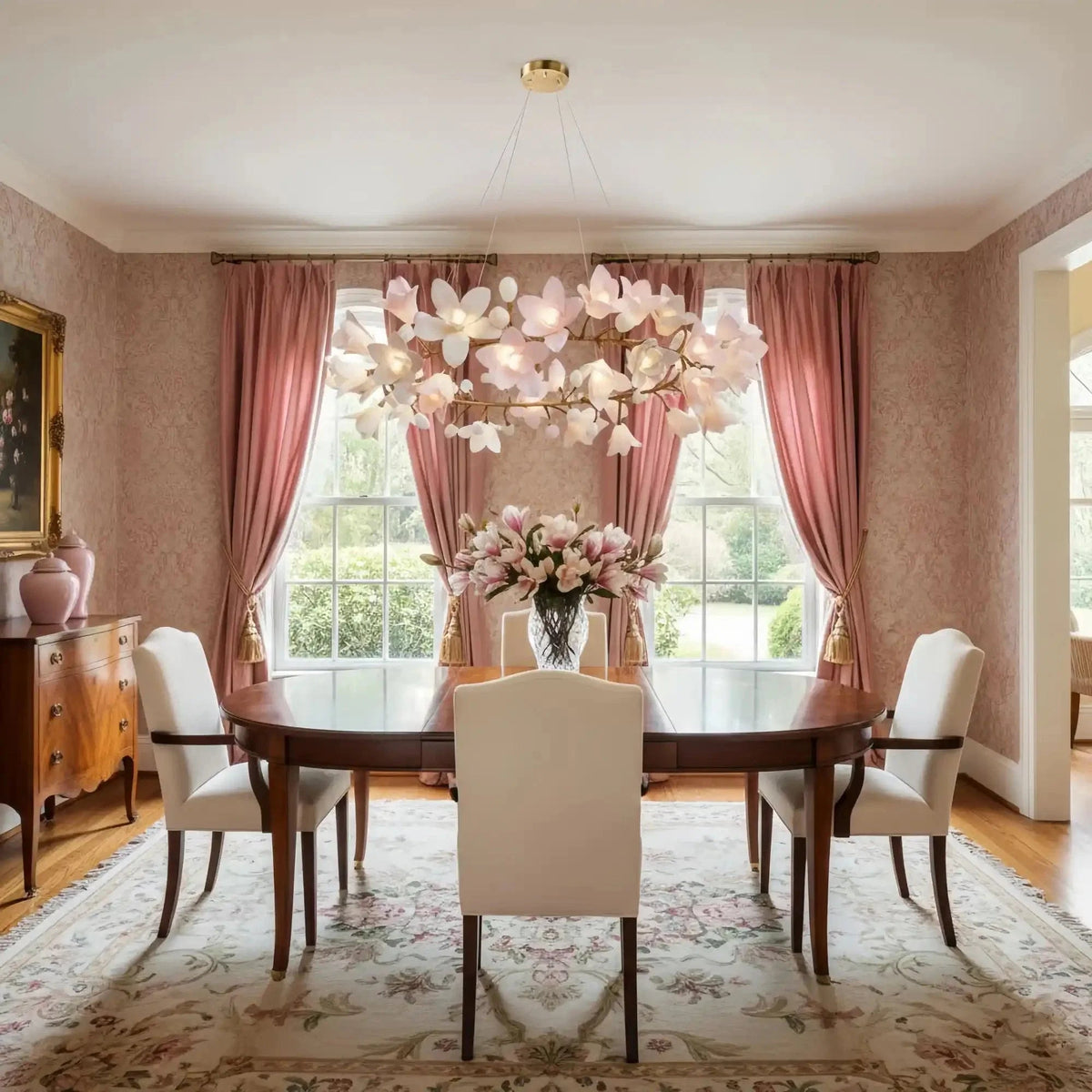 Circular Blossom Chandelier - Zelno Lighting