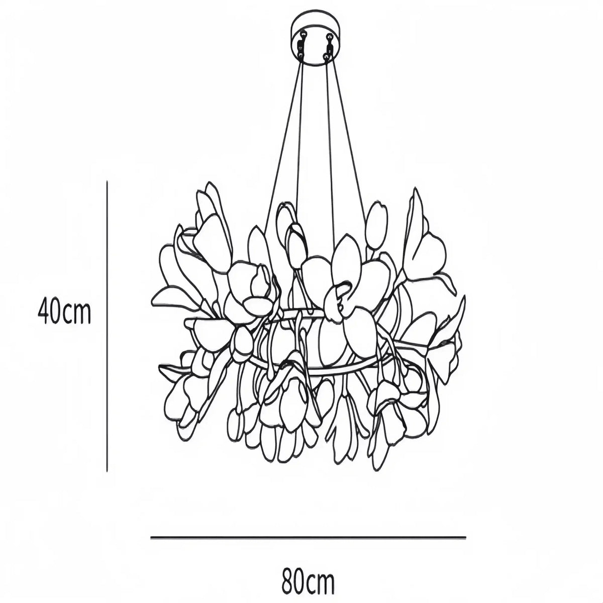 Circular Blossom Chandelier - Zelno Lighting