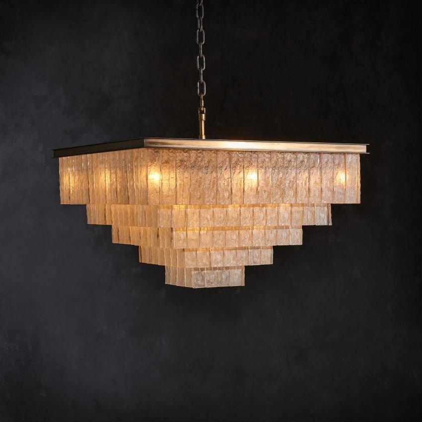 Claire Square Chandelier - Zelno Lighting