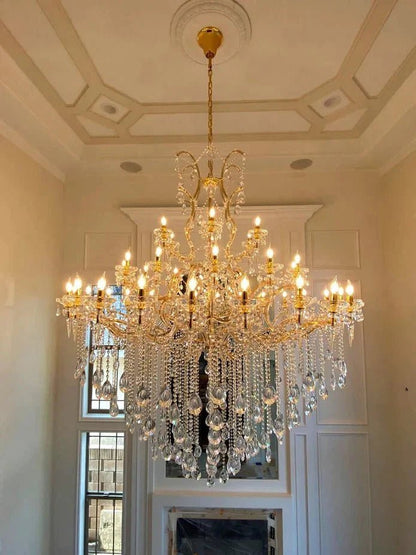 Classic Modern Multi-layers Crystal Chandelier for Staircase/Foyer/Villa - Zelno Lighting