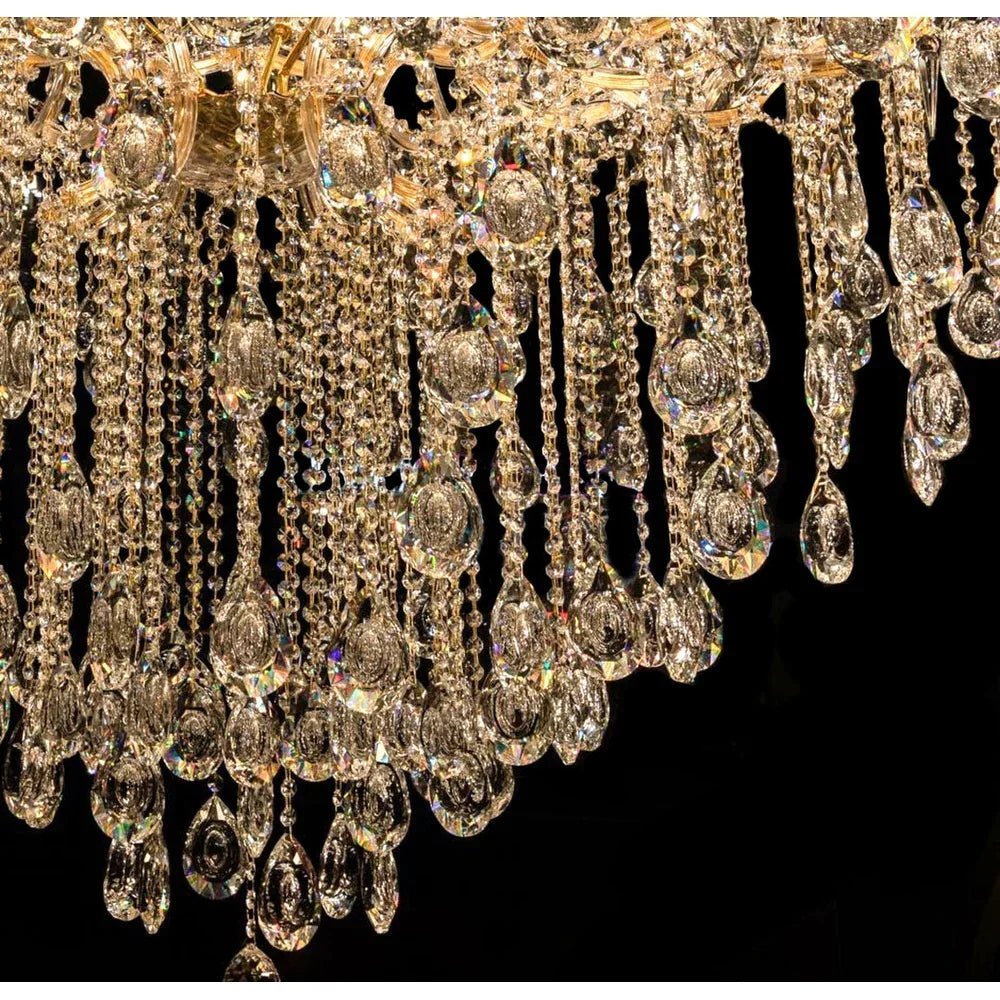 Classic Modern Multi-layers Crystal Chandelier for Staircase/Foyer/Villa - Zelno Lighting