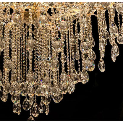 Classic Modern Multi-layers Crystal Chandelier for Staircase/Foyer/Villa - Zelno Lighting