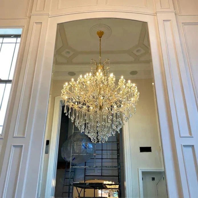 Classic Modern Multi-layers Crystal Chandelier for Staircase/Foyer/Villa - Zelno Lighting