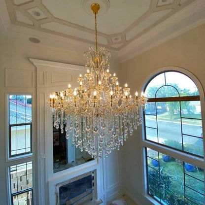 Classic Modern Multi-layers Crystal Chandelier for Staircase/Foyer/Villa - Zelno Lighting