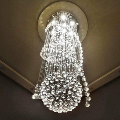 Classic Streamlined Clear Crystal Chandelier - Zelno Lighting