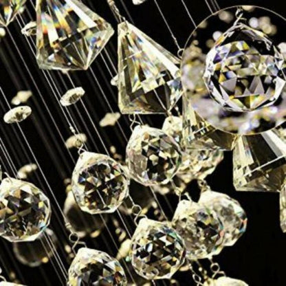 Classic Streamlined Clear Crystal Chandelier - Zelno Lighting