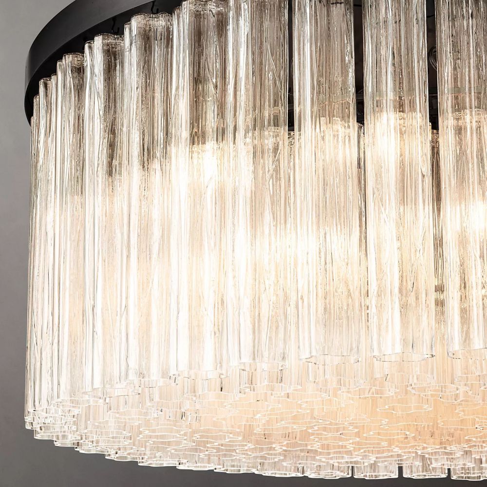 Clele Round Murano Glass Chandelier 48" - Zelno