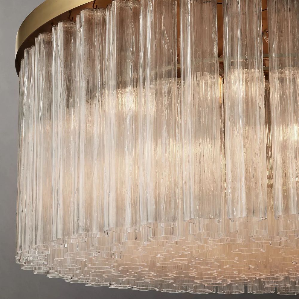 Clele Round Murano Glass Chandelier 48" - Zelno
